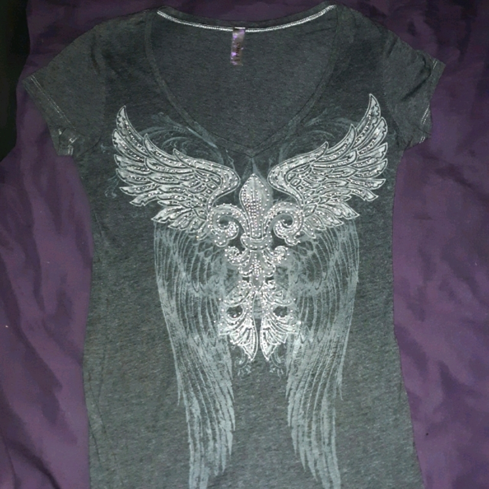 Shamu Gray Biker tee SM